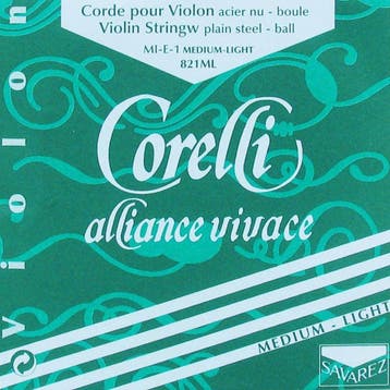 Corelli CO-821-ML violin string E-1 4/4,medium light, steel,, Ophalen of Verzenden, Nieuw
