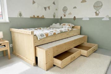 Rockwood® Kinderbed Steigerhout Marijn naturel onbehandeld, Kinderen en Baby's, Kinderkamer | Bedden, Ophalen of Verzenden, Nieuw