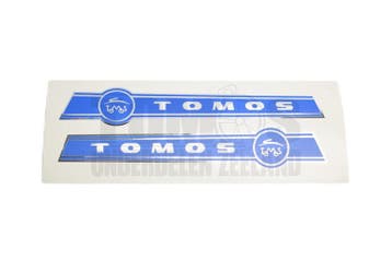 Tomos Sticker Tank logo blauw / zilver, Fietsen en Brommers, Ophalen of Verzenden, Nieuw, Tomos