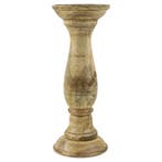 kandelaar rond mango hout 25cm, Verzenden, Nieuw