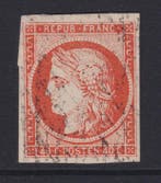 Frankrijk 1850 - Type Cérès 40 cent oranje cachet grille, Gestempeld