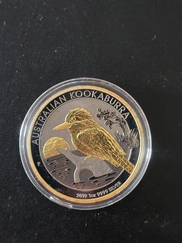 Australië. 1 Dollar 2019 Kookaburra, golden ring 1 Oz