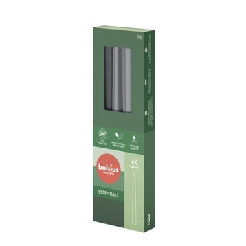Gotische Kaarsen - Stormy Grey 4 Stuks, Nieuw