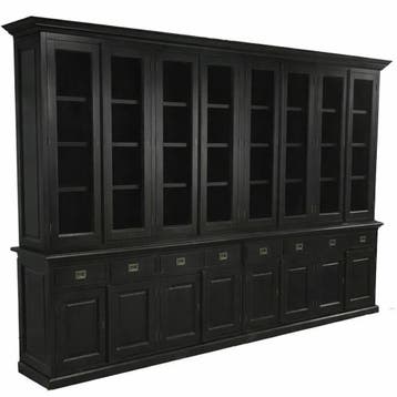 Buffetkast Dronten XL zwart 350cm, Ophalen of Verzenden, Nieuw