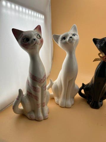 Figuur - Keramik Katzenfigur(en) (4) - Keramiek