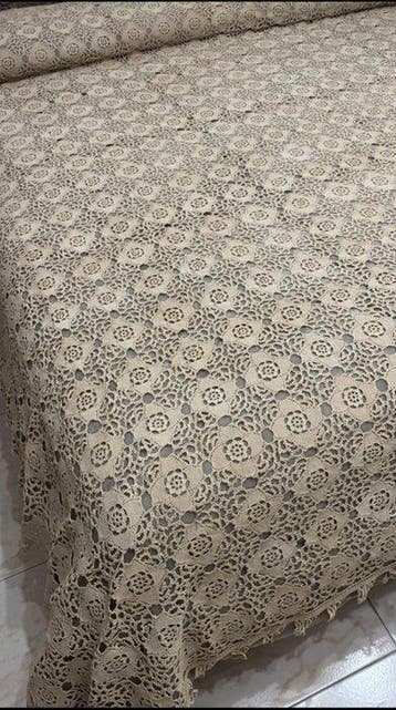 Bedsprei - 280 cm - 250 cm - Met de hand gehaakt, Antiek en Kunst