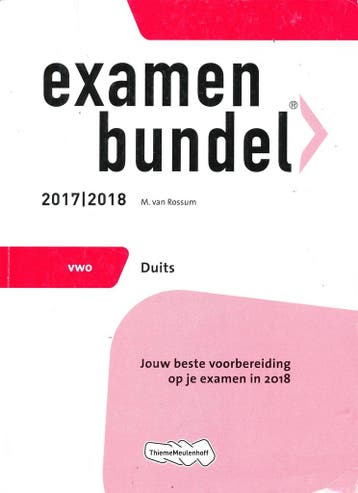 Examenbundel Duits VWO 2017/2018, Verzenden, Nieuw