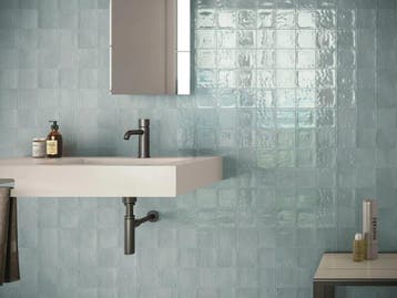 Wandtegel Ragno Zellige Handvorm Blauw 10x10 (Muurtegels), Doe-het-zelf en Verbouw, Tegels, Nieuw, Minder dan 20 cm, 10 m² of meer