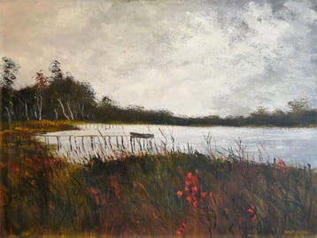 Michel Roy dit Saint Alban (1913-2015) - Bord de létang