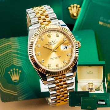 Rolex - Datejust 41 Jubilee 18k Gold Fluted Bezel Diamond, Nieuw