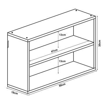 [en.casa] Wandrek keukenrek Gol 50x15x30 cm bamboe, Verzenden, Nieuw