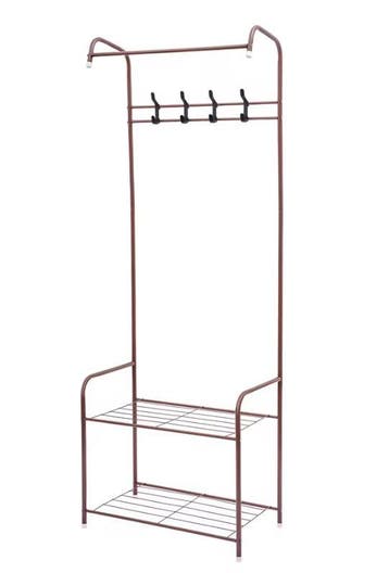 Staand Kledingrek met Planken en Haken – Metalen Garderobere, Kleding | Dames, Kledingrekken, Verzenden, Nieuw
