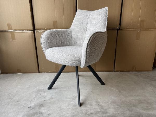 Veiling - Armstoel Omivo (set van 6) Stof - Naturel, Huis en Inrichting, Stoelen