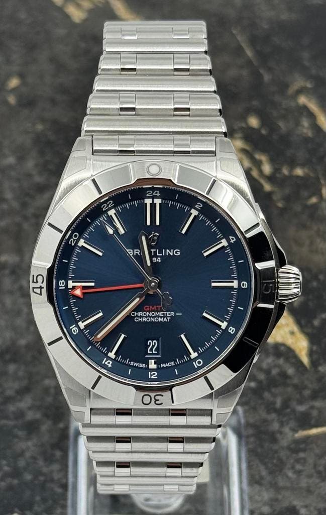 Breitling Chronomat GMT 40mm - Blue Dial - A32398101C1A1, Sieraden, Tassen en Uiterlijk, Horloges | Heren, Nieuw