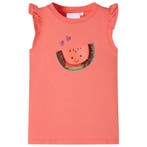 vidaXL Kindershirt met ruches aan de mouwen 116, Verzenden, Nieuw