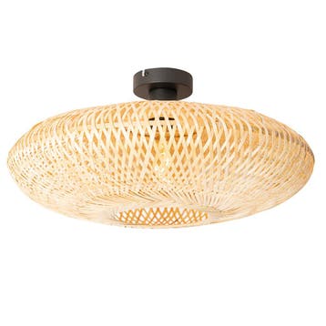 Smart plafondlamp bamboe 50 cm incl. Wifi G95 - Ostrava, Huis en Inrichting, Lampen | Plafondlampen, Verzenden, Nieuw