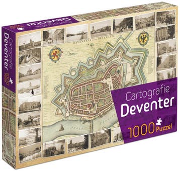 Cartografie Deventer Puzzel (1000 stukjes) | Tuckers Fun, Verzenden, Nieuw