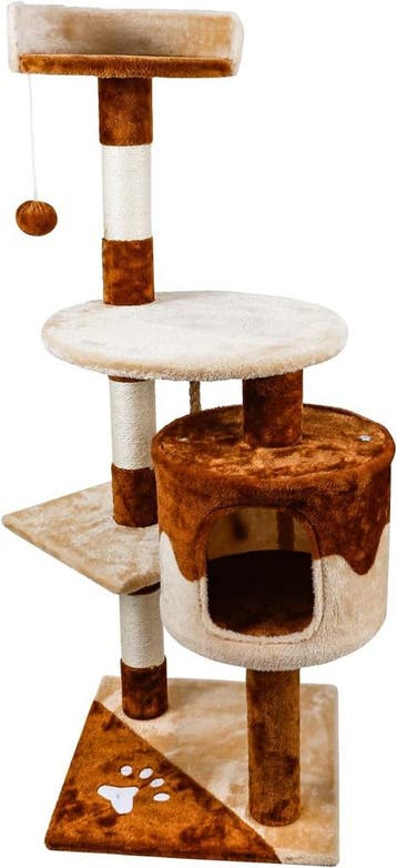 Krabpaal voor katten - 60x56,5x111,5 cm -  Beige/Bruin - Nob, Dieren en Toebehoren, Verzenden, Zo goed als nieuw