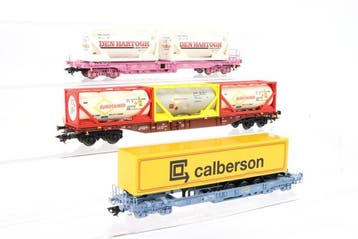 Trix, Märklin H0 - Modeltrein goederenwagon (3) - Drie, Nieuw