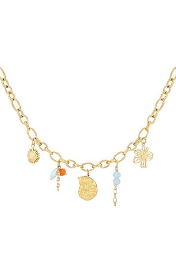 Goudlief Ketting beach for life (Hangerkettingen, Kettingen), Verzenden, Nieuw, Zilver, Overige materialen