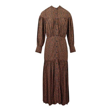 By Malene Birger • bruine maxi jurk • 34, Kleding | Dames, Jurken, Bruin, Verzenden, Nieuw, By Malene Birger
