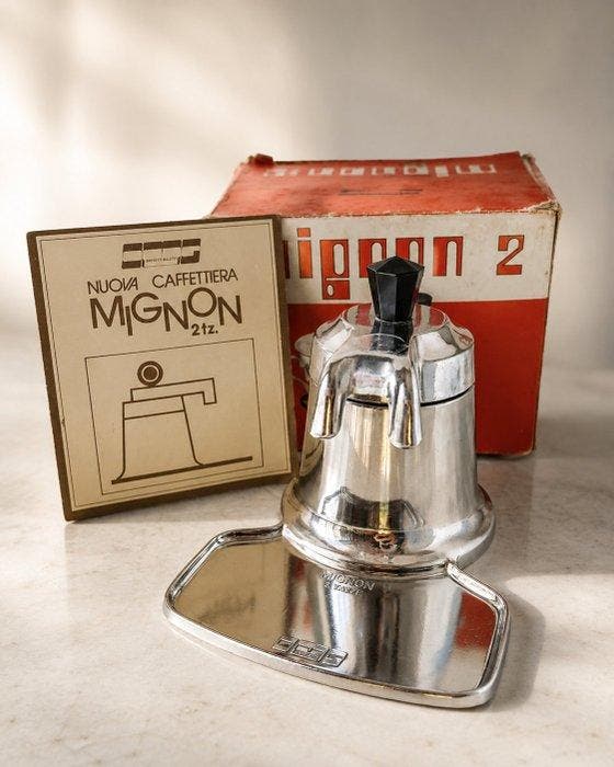 Mignon 2 Tazze - Brevetti Bialetti / O.M.G. - MAI USATA, Antiek en Kunst, Antiek | Keukenbenodigdheden