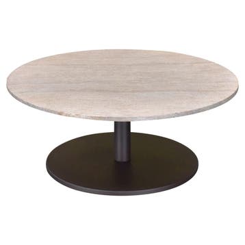 Lido lounge tafel 80x80x35 cm terre polystone travertine, Ophalen of Verzenden, Nieuw