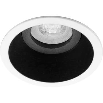 GU10 Inbouwspot Set - Mat Zwart/Wit - Inbouw Rond -, Metaal of Aluminium, Nieuw, Ophalen of Verzenden, Led