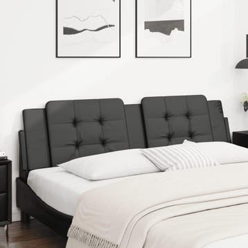 vidaXL Hoofdbordkussen Zadar 180 cm kunstleer zwart, Verzenden, Nieuw, Zwart, Overige materialen