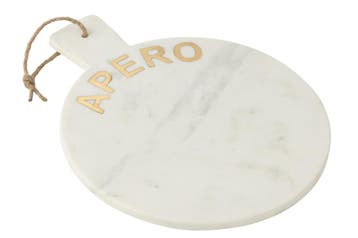 Kaasplank Rond Apero Marmer Wit, Verzenden, Nieuw