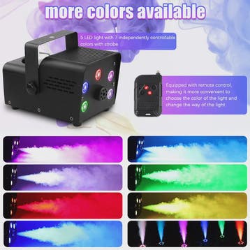 Krachtige 500W Rookmachine met 5 RGB LED's en Draadloze Afst, Verzenden, Nieuw