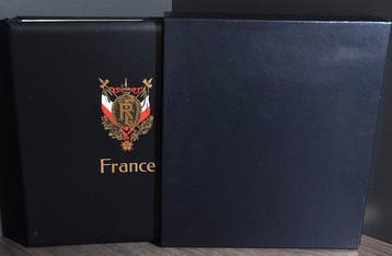 Accessoires Frankrijk - Een leeg luxe DAVO album met, Gestempeld