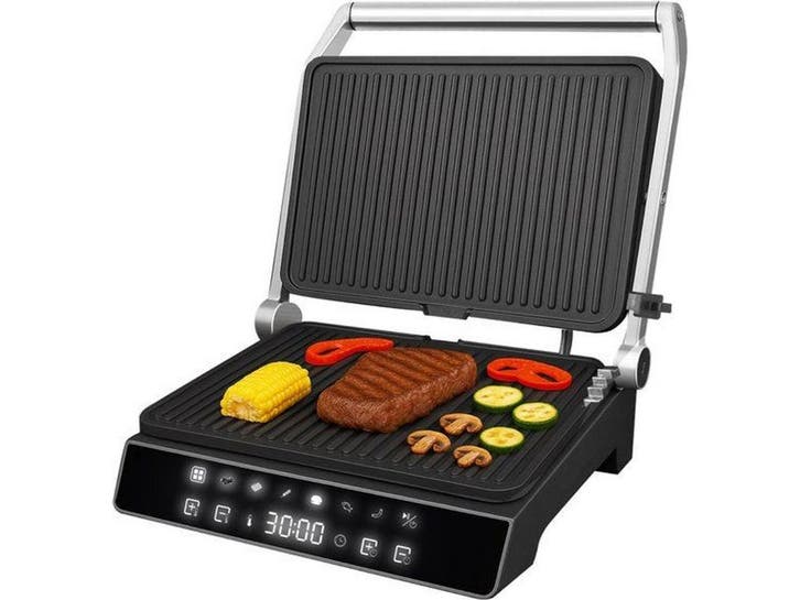 AoraKitchen Contactgrill - 180° Uitklapbaar - 7, Witgoed en Apparatuur, Contactgrills, Nieuw, Verzenden