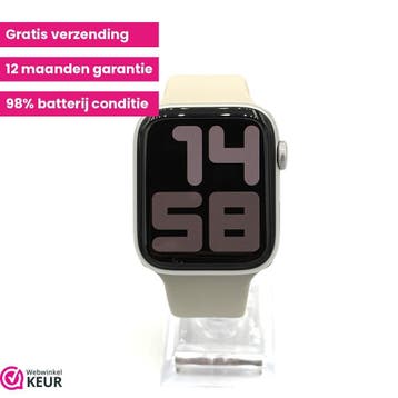 Apple Watch SE 44mm silver | 98% batterij | Garantie, Verzenden, Stressniveau, Zo goed als nieuw, IOS