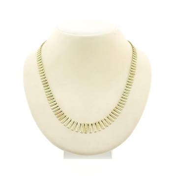 Gouden Cleopatra collier (Ketting), Ophalen of Verzenden, Gebruikt, Goud, Goud
