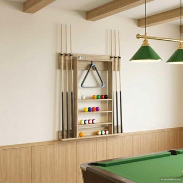 vidaXL Biljartkeu standaard Bewerkt hout 93 x 12 x 103 cm, Verzenden, Nieuw
