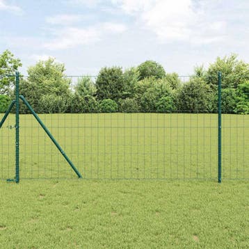 vidaXL Euro-hek met grondbevestiging 25 x 1,2 m PVC-Coated, Verzenden, Nieuw, IJzer