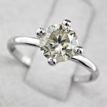 Zonder minimumprijs - Ring - 14 karaat Witgoud - 1.04ct. tw., Sieraden, Tassen en Uiterlijk, Nieuw