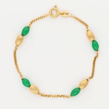Armband - 18 karaat Geel goud - Smaragd, Nieuw