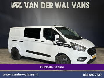 Ford Transit Custom | 2.0 TDCI 170pk L2H1 Dubbele Cabine, Auto's, Bestelauto's, Gebruikt, Euro 6, Wit, Dealer onderhouden