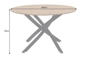 Eettafel HELIX 120 cm rond, natuurlijke eikenhoutlook met, Ophalen of Verzenden, Nieuw