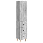 vidaXL Kastenset 2 pcs 33 x 34,5 x 90 cm Bewerkt hout, Huis en Inrichting, Verzenden, Nieuw