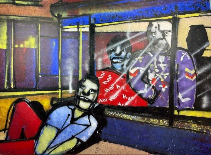 Herman Brood (1946-2001) - Hopper, Antiek en Kunst, Kunst | Schilderijen | Modern