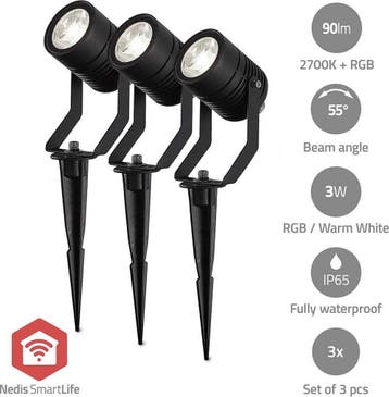Solar Tuinverlichting - Buitenverlichting - Grondspot - 3 St, Verzenden, Zo goed als nieuw