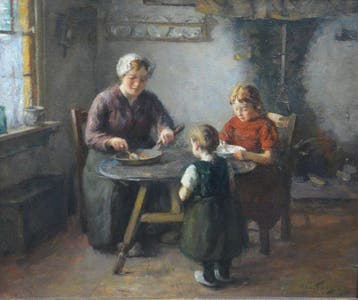 Lammert van der Tonge (1871-1937) - Moeder met kinderen