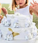 14-delige Just Married set deLuxe XXL wit met goud, Ophalen of Verzenden, Nieuw, Versiering, Geboorte of Huwelijk
