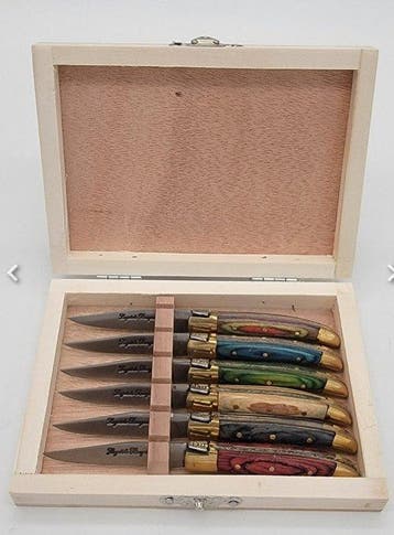 Laguiole Bougna - Tafelmessenset - Staal, Hout -