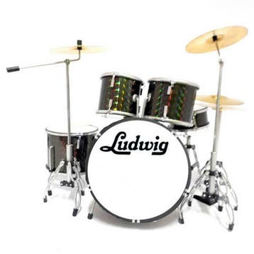Miniatuur decoratief Ludwig metallic drumstel, Ophalen of Verzenden, Nieuw, Overige typen