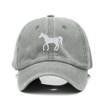 Cap Horse in vele kleuren met witte geborduurde afbeelding, Verzenden, Nieuw