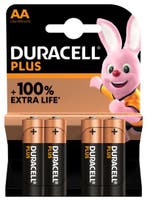 Duracell Batterij Plus Power AA/LR6 blister 4, Ophalen of Verzenden, Nieuw